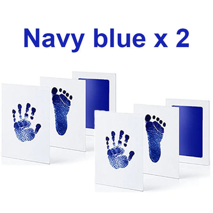 Baby Care Non-Toxic Baby Handprint Footprint Imprint Kit Baby Souvenirs Casting Infant Footprint Ink Pad Infants Clay Toy Gifts