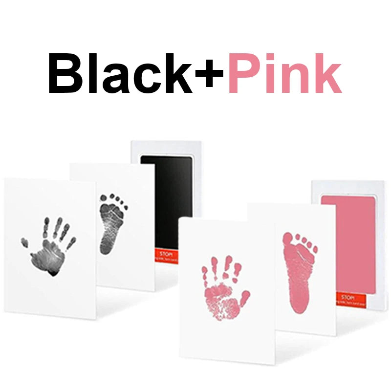 Baby Care Non-Toxic Baby Handprint Footprint Imprint Kit Baby Souvenirs Casting Infant Footprint Ink Pad Infants Clay Toy Gifts