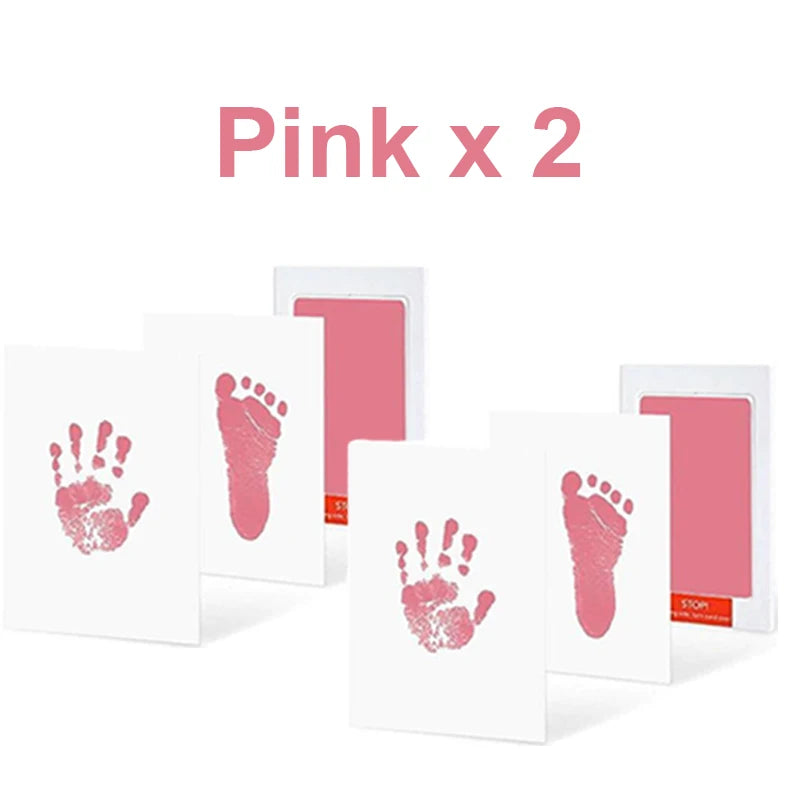 Baby Care Non-Toxic Baby Handprint Footprint Imprint Kit Baby Souvenirs Casting Infant Footprint Ink Pad Infants Clay Toy Gifts