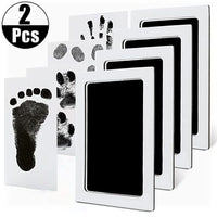 Baby Care Non-Toxic Baby Handprint Footprint Imprint Kit Baby Souvenirs Casting Infant Footprint Ink Pad Infants Clay Toy Gifts