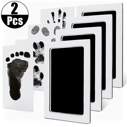 Baby Care Non-Toxic Baby Handprint Footprint Imprint Kit Baby Souvenirs Casting Infant Footprint Ink Pad Infants Clay Toy Gifts