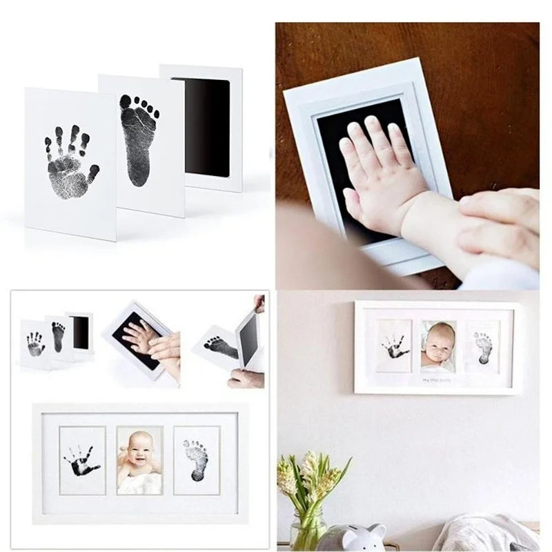 Baby Care Non-Toxic Baby Handprint Footprint Imprint Kit Baby Souvenirs Casting Infant Footprint Ink Pad Infants Clay Toy Gifts