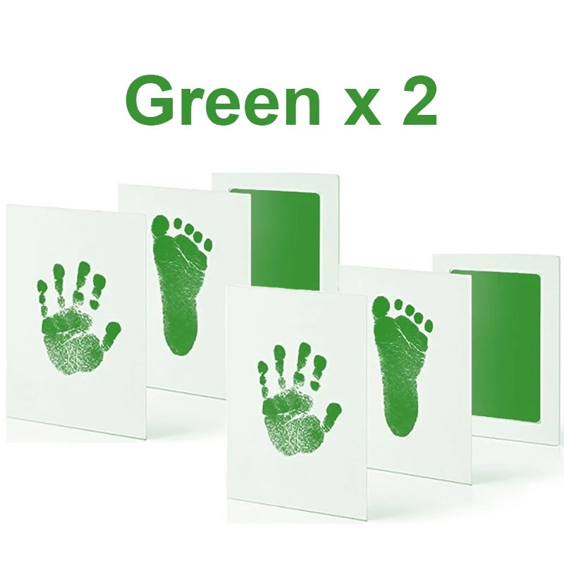 Baby Care Non-Toxic Baby Handprint Footprint Imprint Kit Baby Souvenirs Casting Infant Footprint Ink Pad Infants Clay Toy Gifts